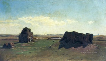 William Stanley Haseltine Painting - Torre degli Schiavi Campagna Romana scenery Luminism William Stanley Haseltine